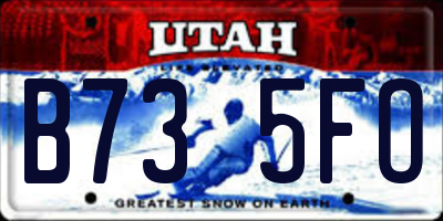 UT license plate B735FO