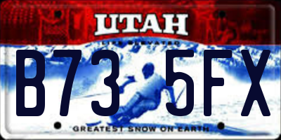 UT license plate B735FX