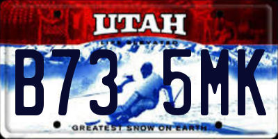 UT license plate B735MK