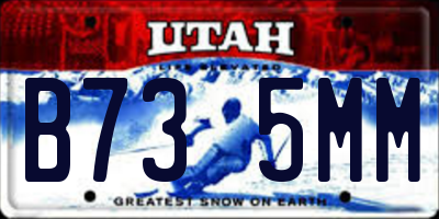 UT license plate B735MM