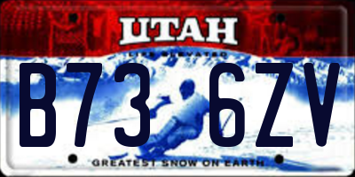 UT license plate B736ZV