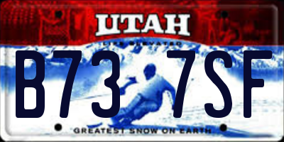 UT license plate B737SF