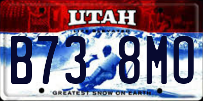 UT license plate B738MO