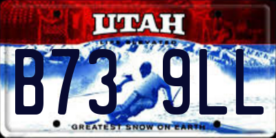 UT license plate B739LL