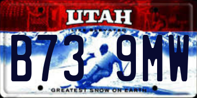 UT license plate B739MW