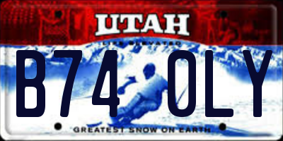 UT license plate B740LY