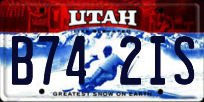 UT license plate B742IS
