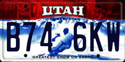 UT license plate B746KW
