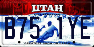 UT license plate B751YE