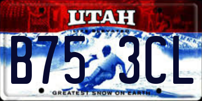 UT license plate B753CL