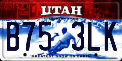 UT license plate B753LK