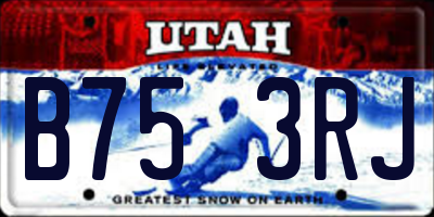 UT license plate B753RJ