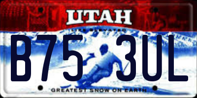 UT license plate B753UL