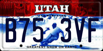 UT license plate B753VF