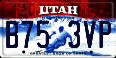 UT license plate B753VP