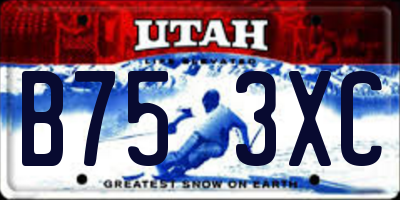 UT license plate B753XC