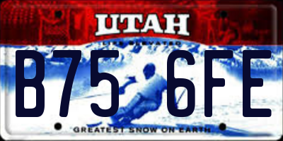 UT license plate B756FE