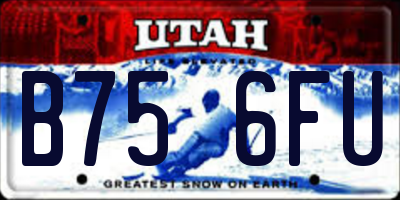 UT license plate B756FU