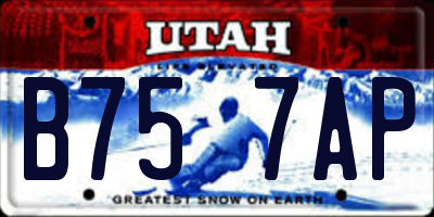 UT license plate B757AP