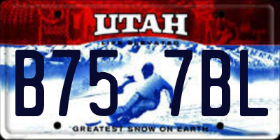 UT license plate B757BL