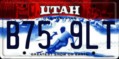 UT license plate B759LT