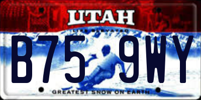 UT license plate B759WY