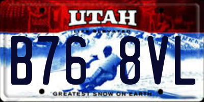 UT license plate B768VL