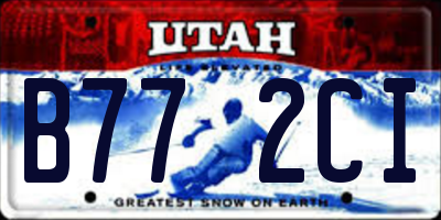 UT license plate B772CI