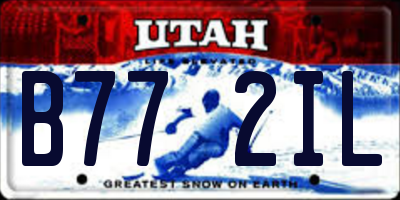 UT license plate B772IL