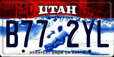 UT license plate B772YL