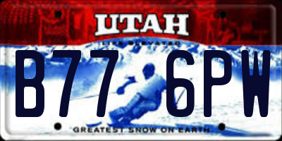 UT license plate B776PW