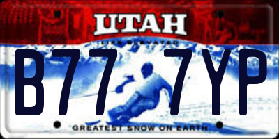 UT license plate B777YP