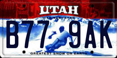UT license plate B779AK