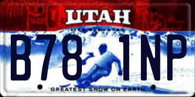 UT license plate B781NP