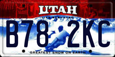UT license plate B782KC
