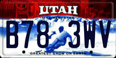 UT license plate B783WV