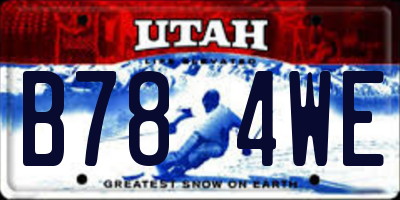 UT license plate B784WE