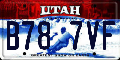 UT license plate B787VF