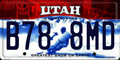 UT license plate B788MD
