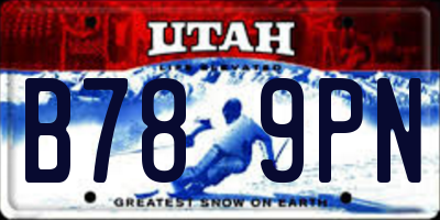 UT license plate B789PN