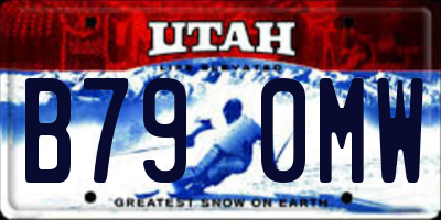 UT license plate B790MW