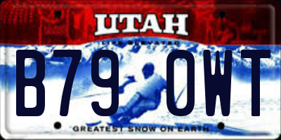 UT license plate B790WT