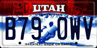 UT license plate B790WV
