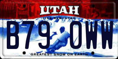 UT license plate B790WW