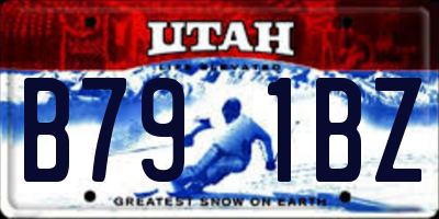 UT license plate B791BZ