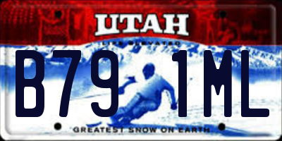 UT license plate B791ML