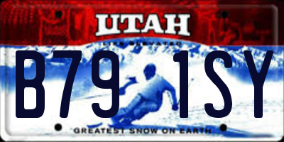 UT license plate B791SY