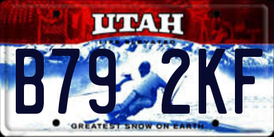 UT license plate B792KF