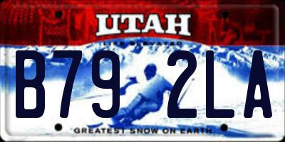 UT license plate B792LA