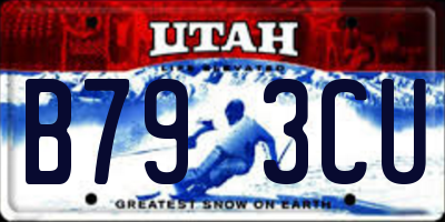 UT license plate B793CU